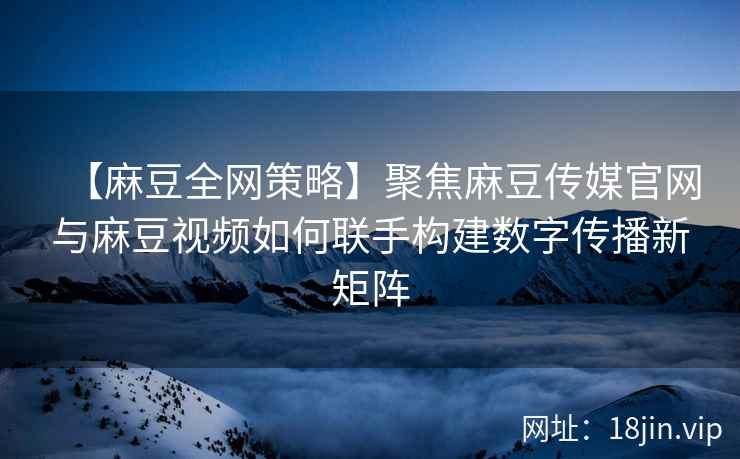 【麻豆全网策略】聚焦麻豆传媒官网与麻豆视频如何联手构建数字传播新矩阵