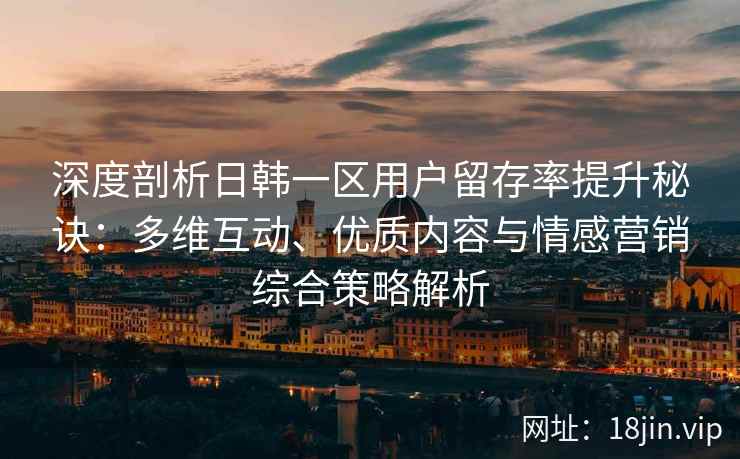 深度剖析日韩一区用户留存率提升秘诀：多维互动、优质内容与情感营销综合策略解析